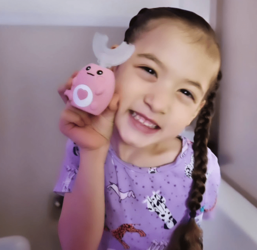 Lil' Smilers ELECTRIC TOOTHBRUSH 'Danny the Dinosaur' U-Shaped Kids Electric Toothbrush