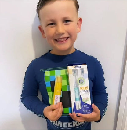 Lil' Smilers ELECTRIC TOOTHBRUSH 'Gary the Giraffe' Electric Colour LED Kids Toothbrush