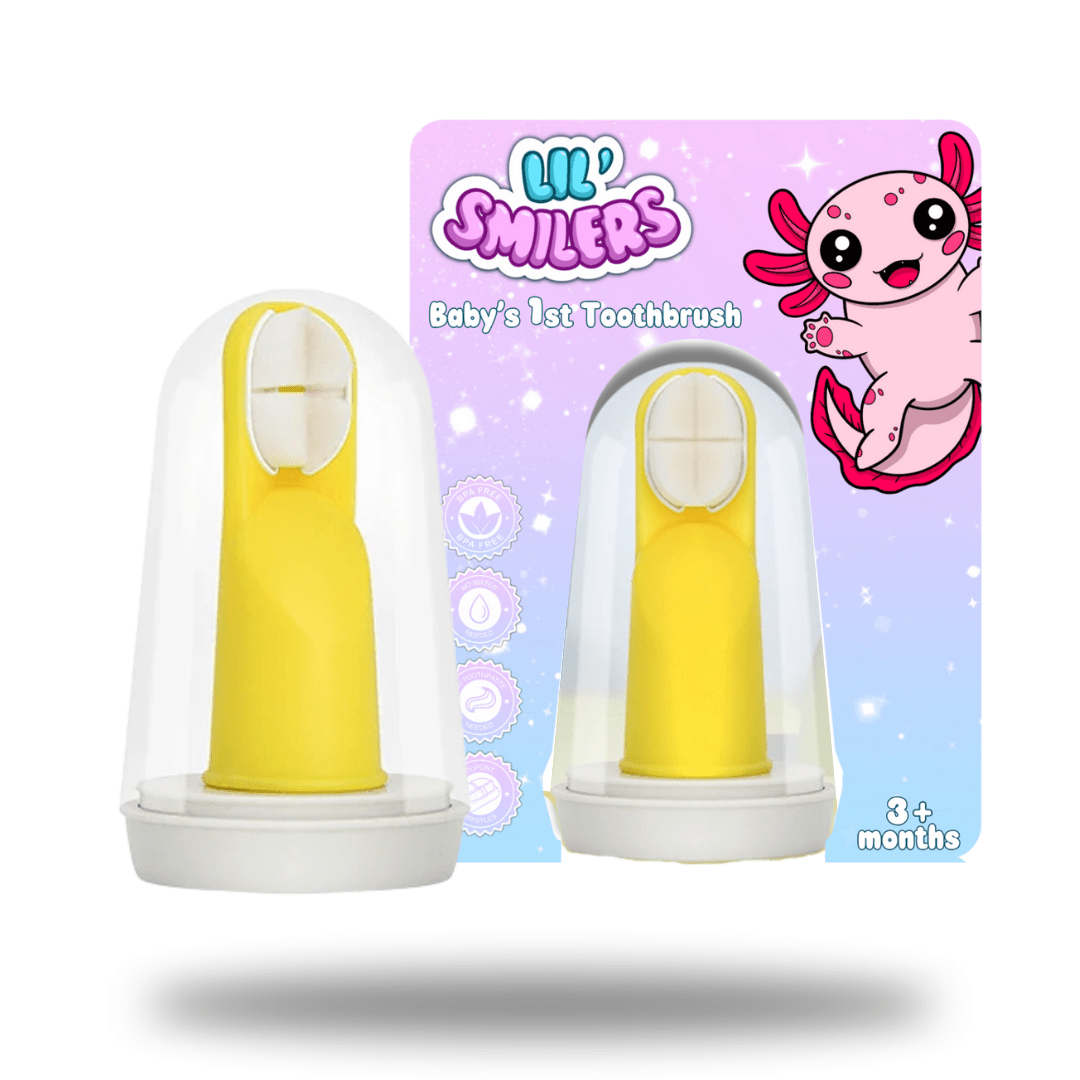 Lil' Smilers UK Baby toothbrush 'Ariah the Axolotl' Baby's 1st Toothbrush