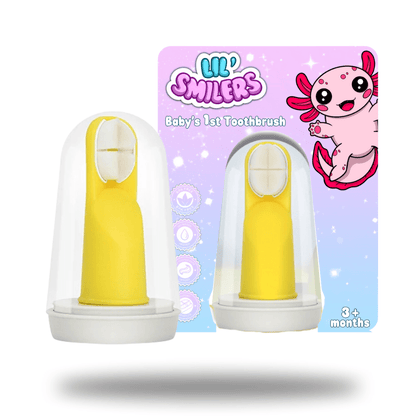 Lil' Smilers UK Baby toothbrush 'Ariah the Axolotl' Baby's 1st Toothbrush