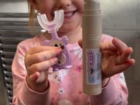 Lil Smilers UK Karl the Koala Kids U Shaped Toothbrush Lavender Purple Vanilla Ice Cream Toothpaste